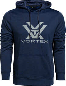 Vortex Optics Core Logo Performance Hoodie navy blue with water repellant fabric